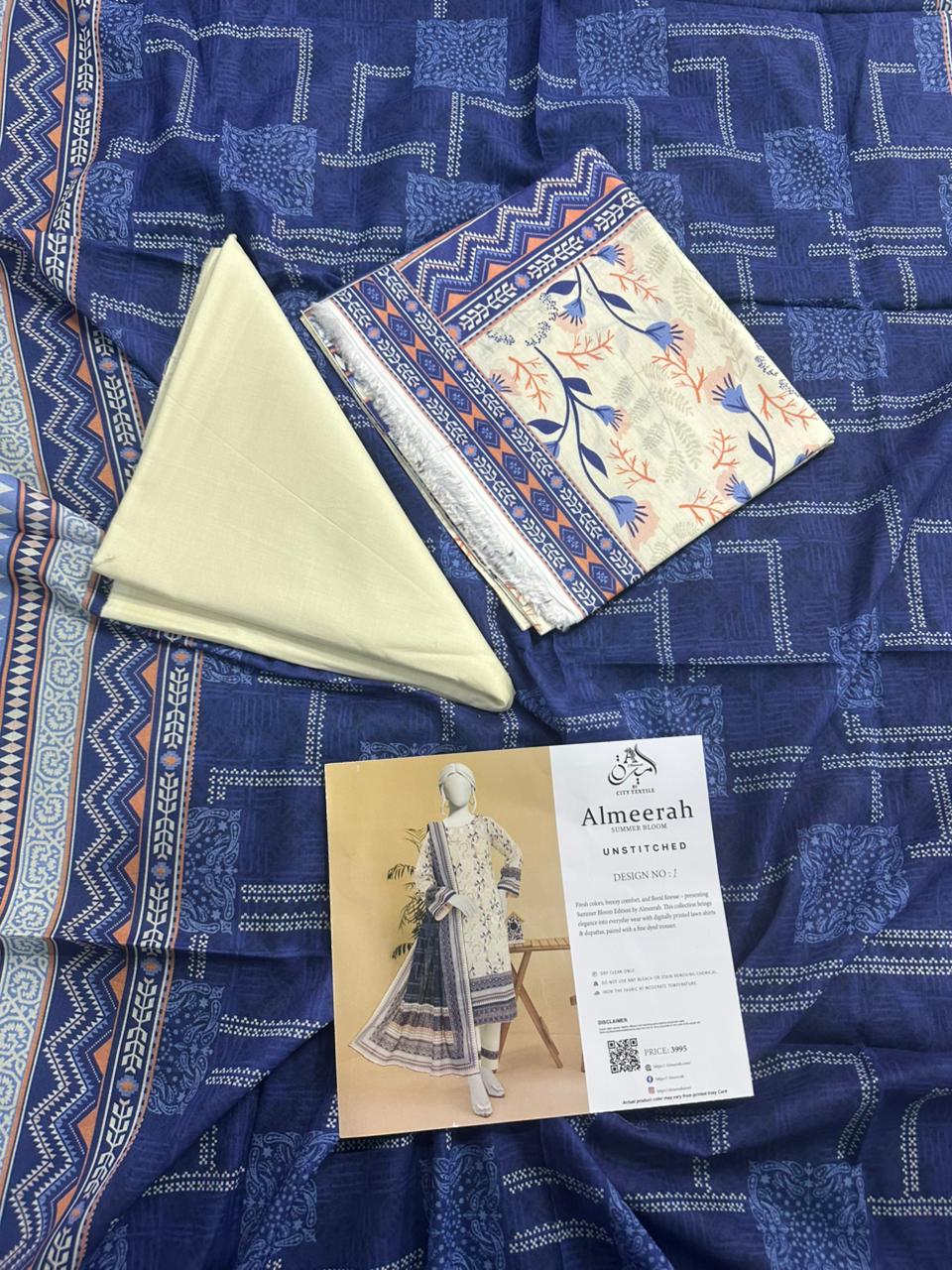 Almeerah 100% Original 🌷 3PC Unstitched In Wholesale Price 😱❤️