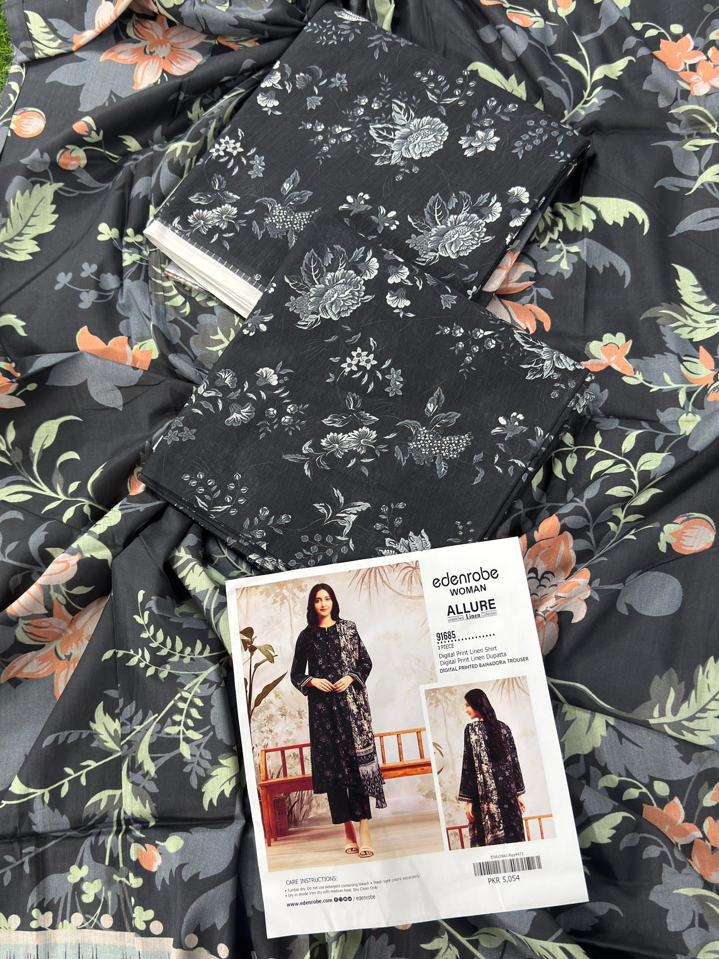 🌸 Edenrobe Banadora 🌸 Lawn Unstitched 3 Pieces in Wholesale Price 🔥🧡