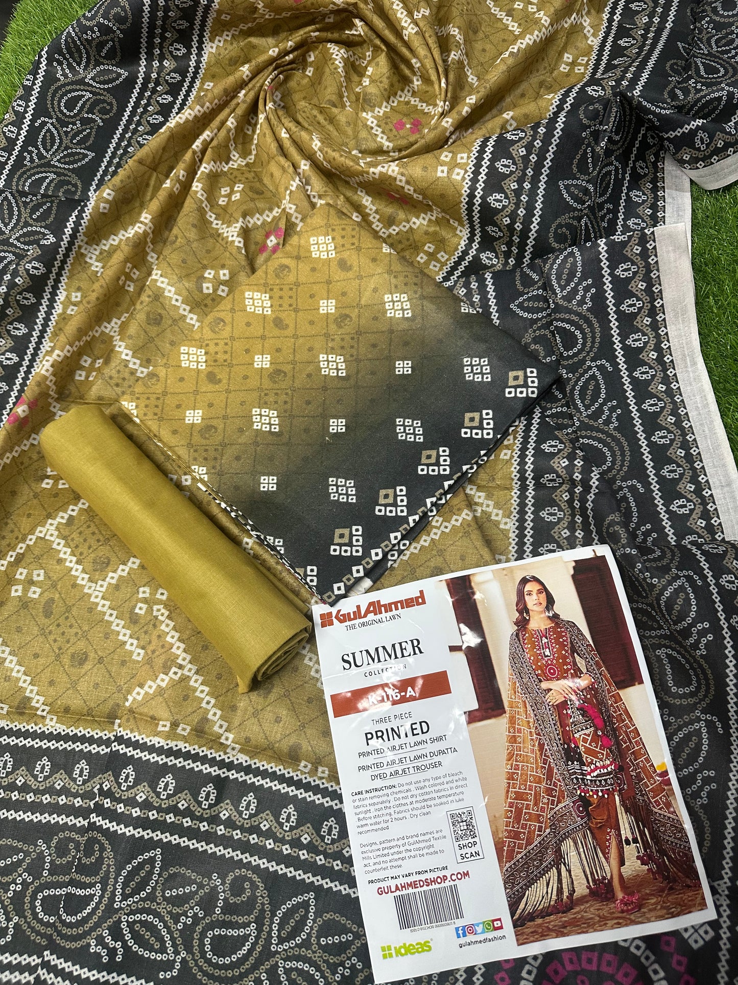 GulAhmed Unstitched Lawn 3 Pieces in Wholesale Price 🔥🧡
