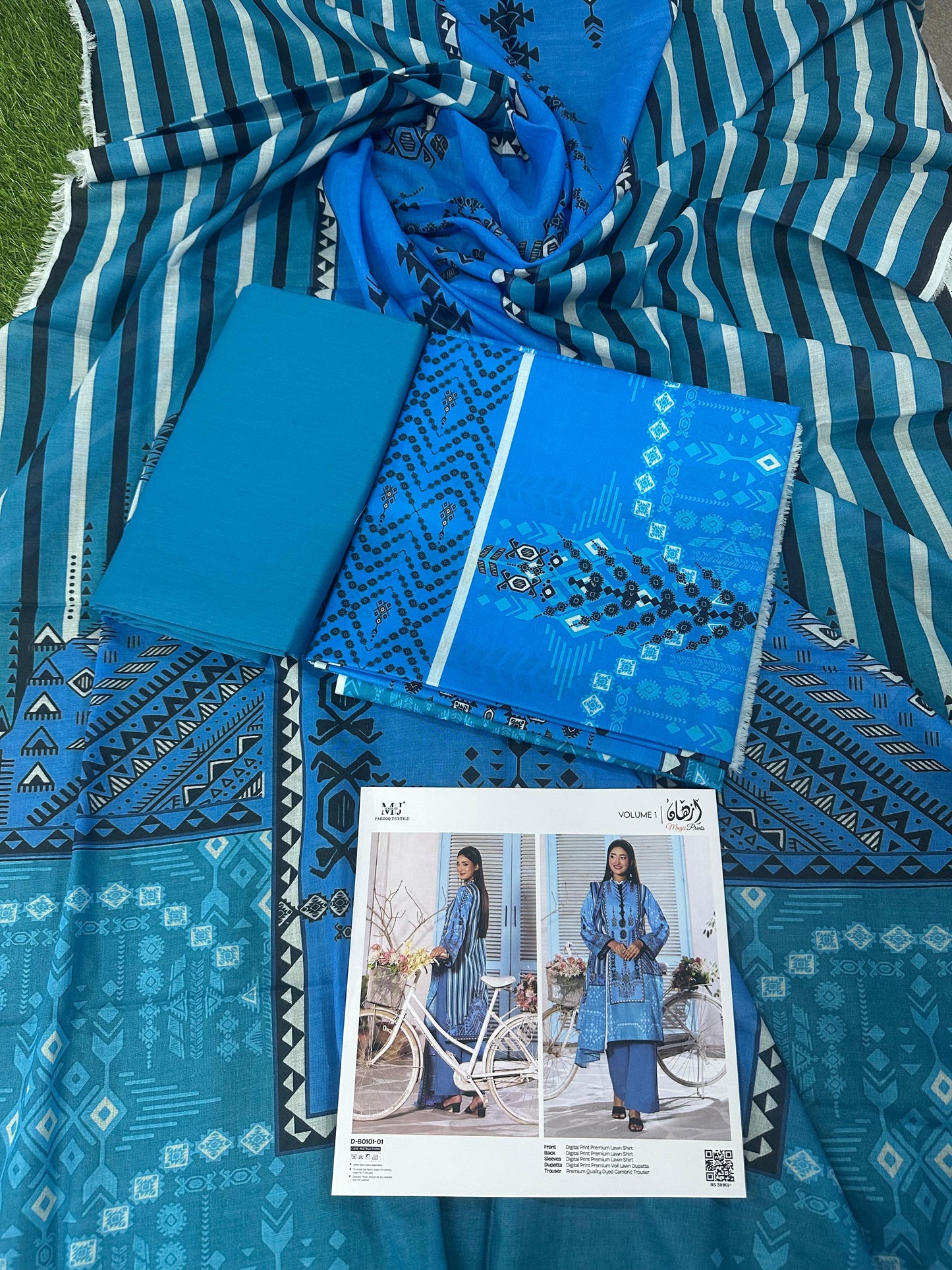 ✨ Izhan Magic Prints by MJ ✨ Lawn Unstitched Lawn 100% Original Lawn 3 Pieces ❤️🔥