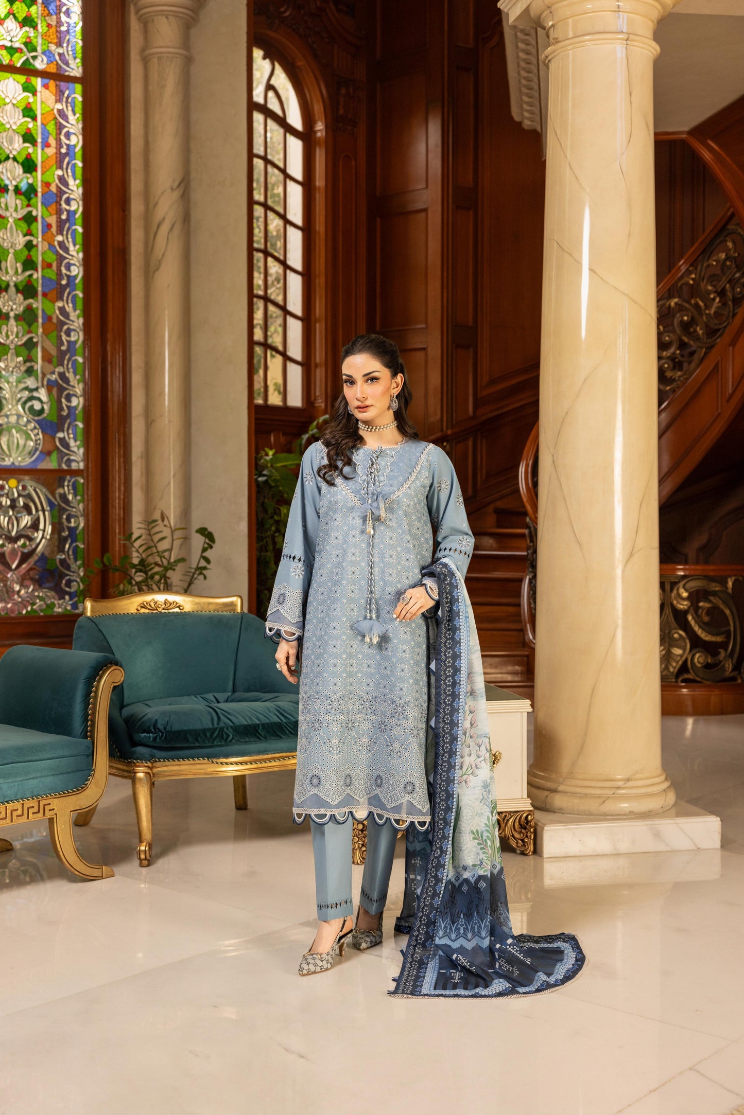🌸✨ Zellbury Signature Unstitched Fancy Chikankari Luxury 3 Pieces ✨🌸