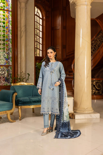 🌸✨ Zellbury Signature Unstitched Fancy Chikankari Luxury 3 Pieces ✨🌸