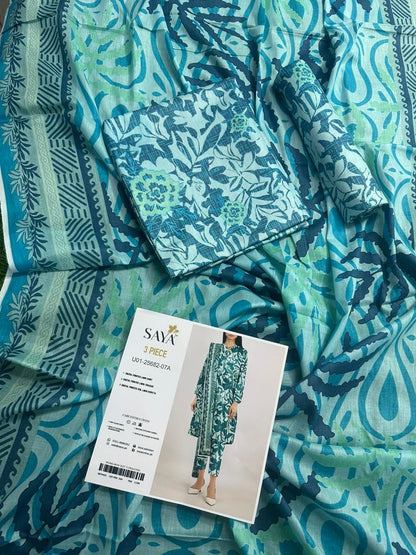 🌸 SAYA 🌸 Lawn Unstitched 3 Pieces in Wholesale Price 🔥🧡