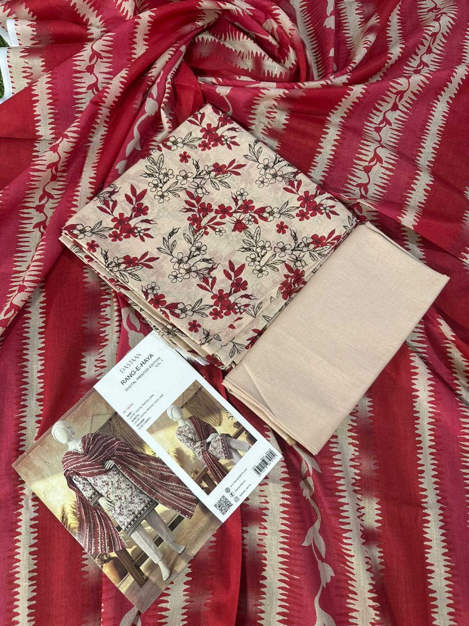 Rang e Haya by DASTAAN Lawn Unstitched Lawn 100% Original Lawn 3 Pieces ❤️🔥
