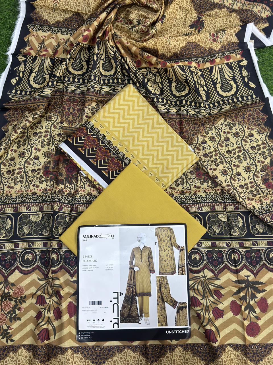 ✨J. PANJNAD 100% Original Unstitched 3 Piece✨