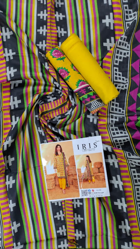Iris Lawn 3Pcs Unstitched Collection