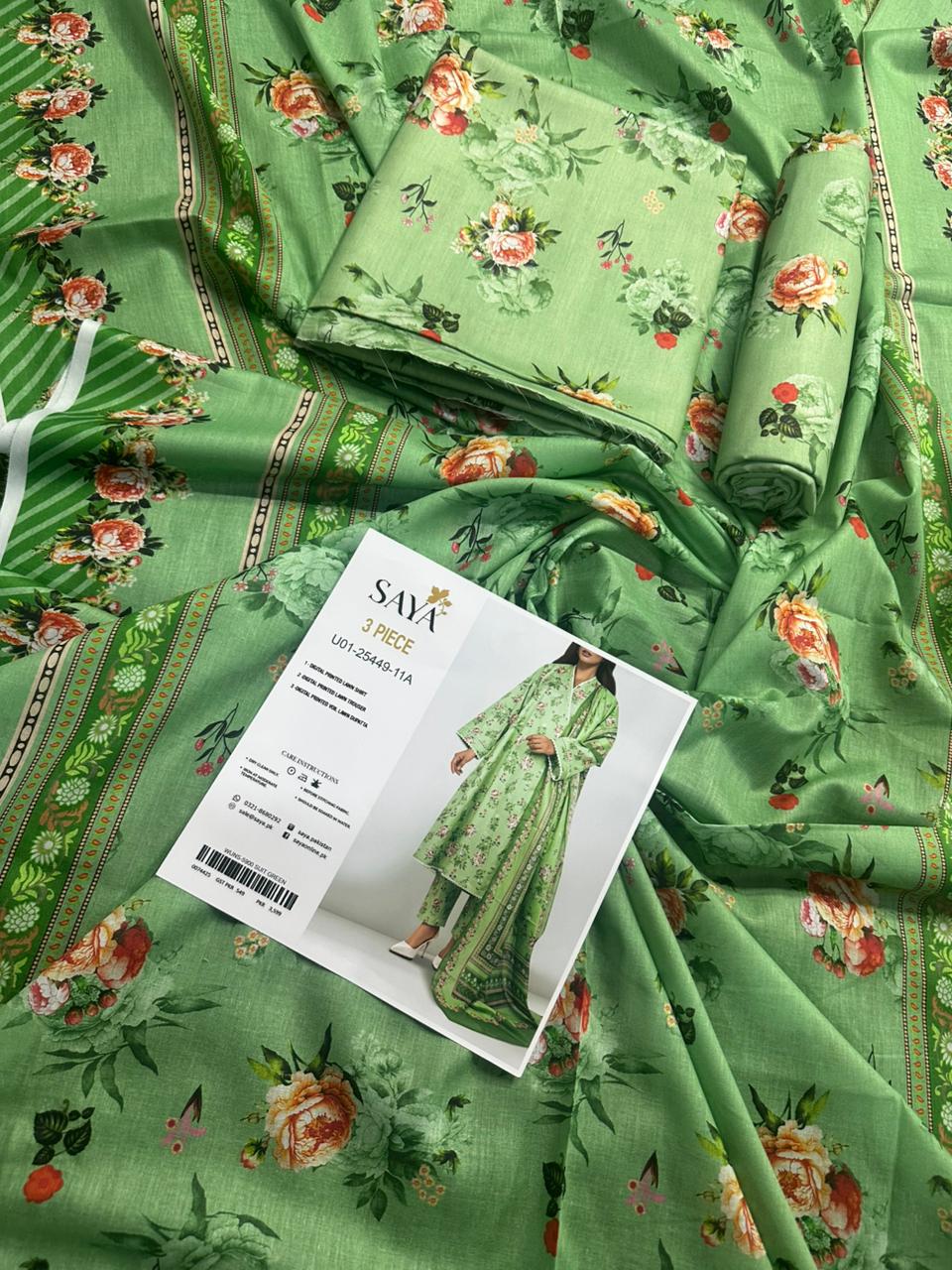 🌸 SAYA 🌸 Lawn Unstitched 3 Pieces in Wholesale Price 🔥🧡