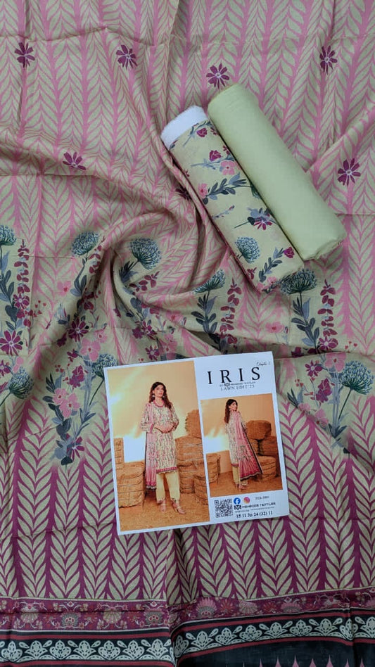 Iris Lawn 3Pcs Unstitched Collection