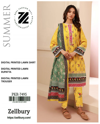 ZELLBURY LAWN 3PCS UNSTITCHED 🔥👌❤️