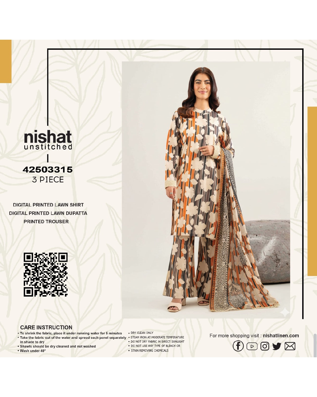 ✨ NISHA BY NISHAT🌸 2025 Digital Lawn Collection 🥳
