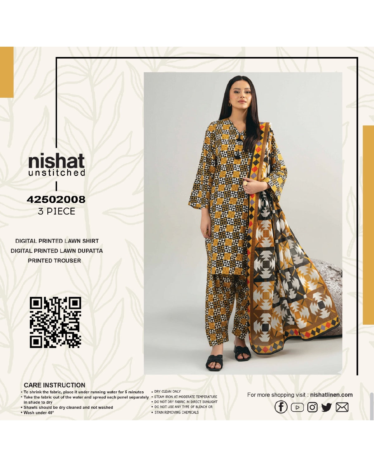 ✨ NISHA BY NISHAT🌸 2025 Digital Lawn Collection 🥳