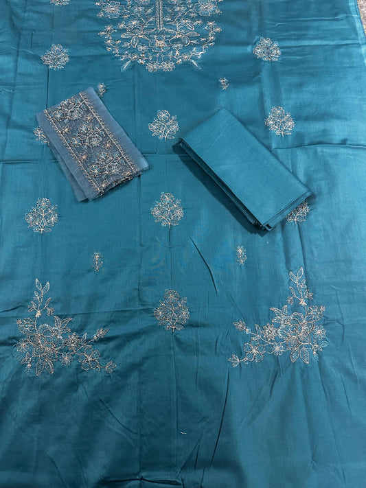 🩵 Saqafat – 100% Original 2PC With Embroidered Lawn 🌸