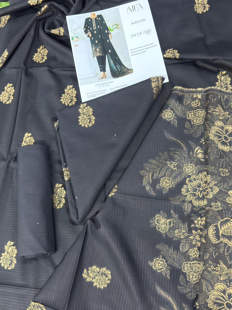 ✨ Aifa Unstitched Jacquard 3-Piece Collection ✨