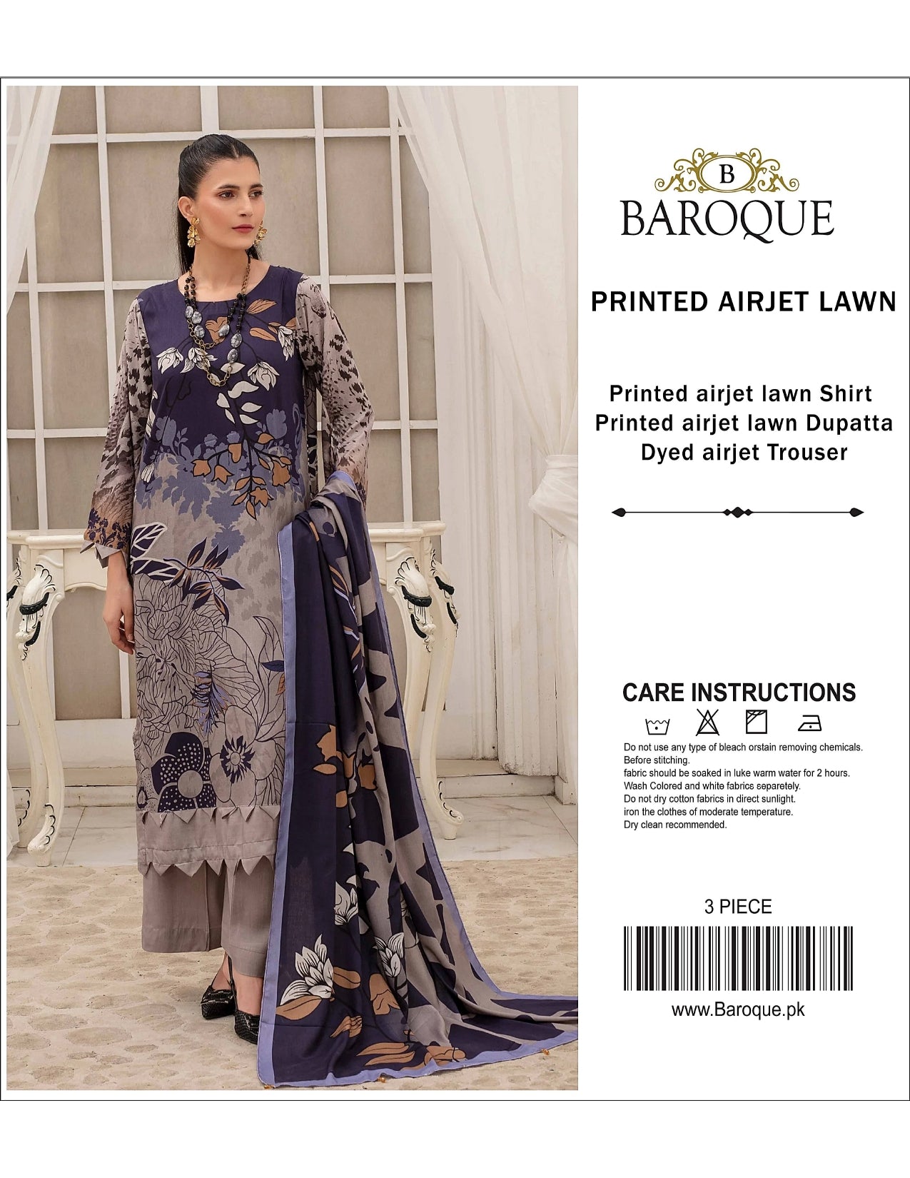 BAROQUE Lawn Printed 3PC In Wholesale Price 🥺🔥