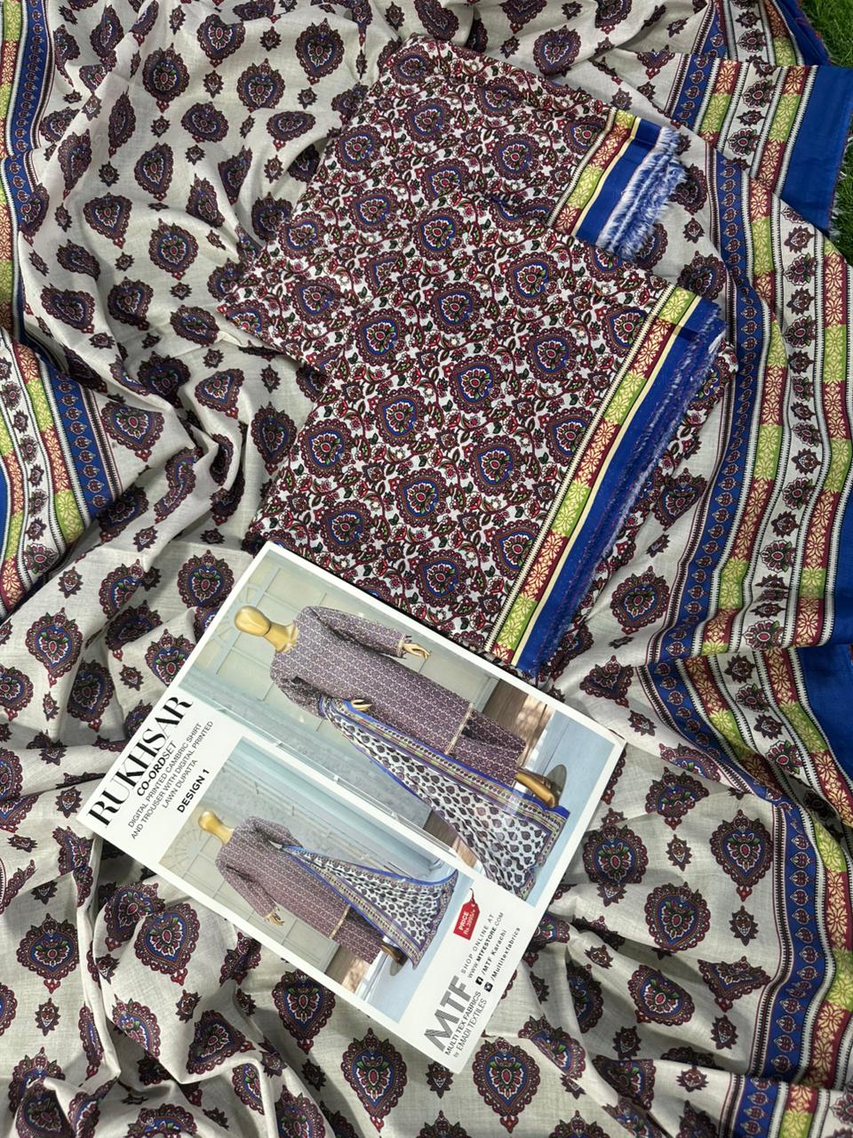 MTF RUKHSAR Digital Printed Camric CO-ord Set 💯✨