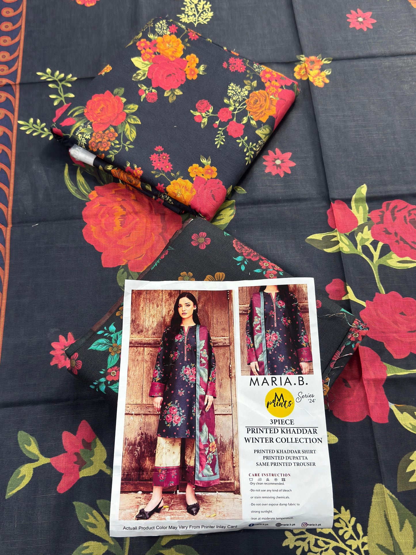 Maria.B 3-Piece Unstitched  Khaddar Collection 2026 🔥🧡