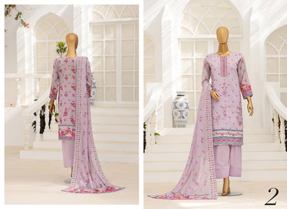 MTF – FITRUS 3pcs Unstitched Embroidery Collection