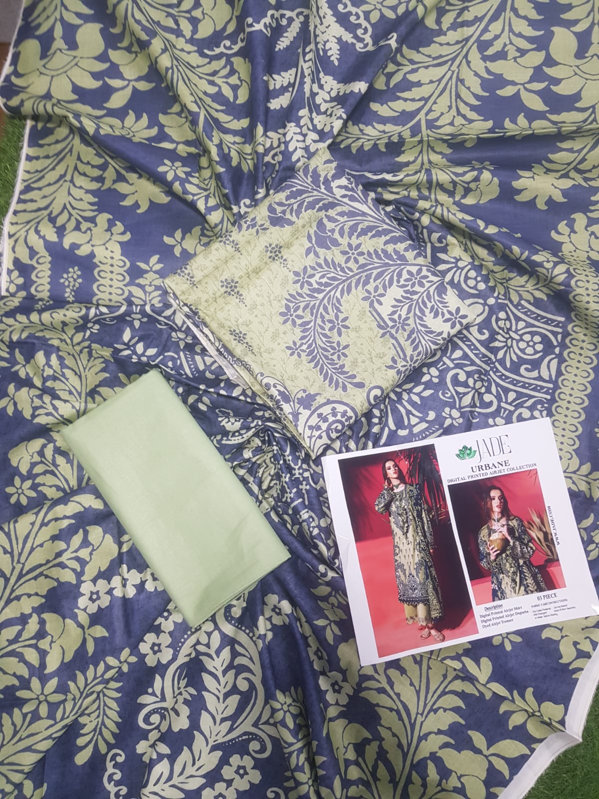 Jade Unstitched Lawn 3 Pieces in Wholesale Price 🔥🧡