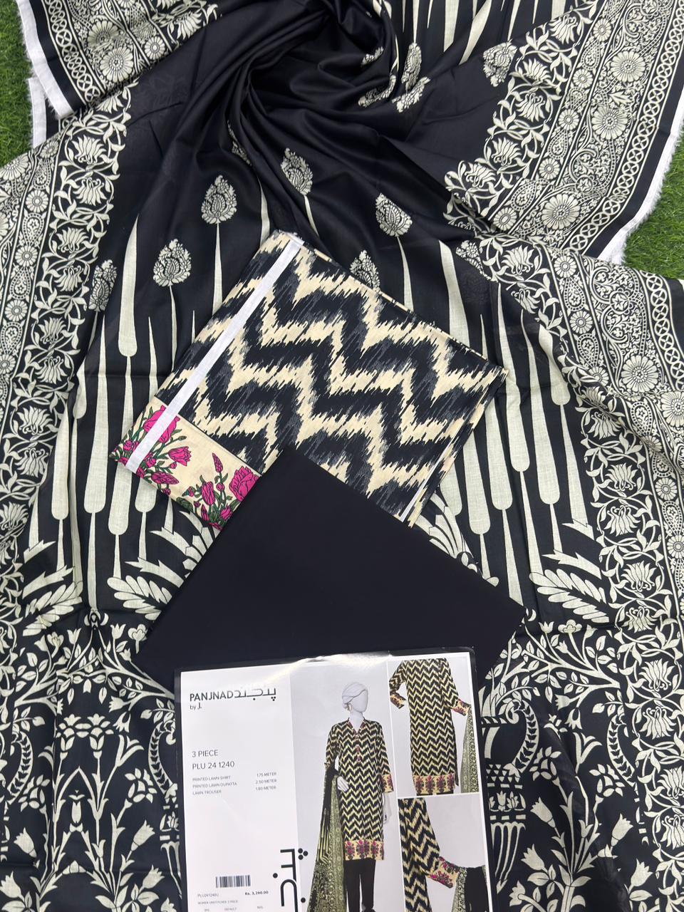✨J. PANJNAD 100% Original Unstitched 3 Piece✨
