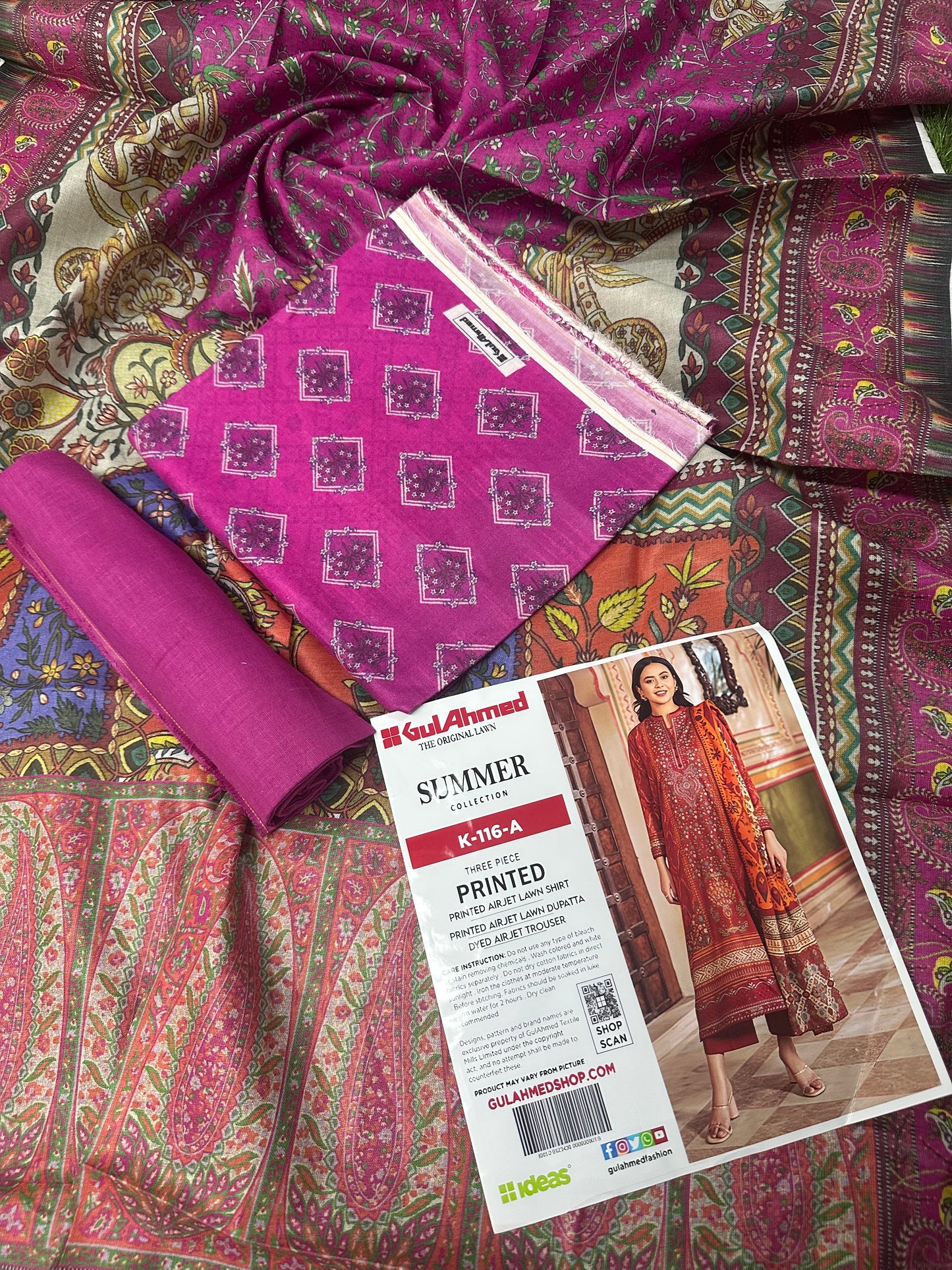GulAhmed Unstitched Lawn 3 Pieces in Wholesale Price 🔥🧡