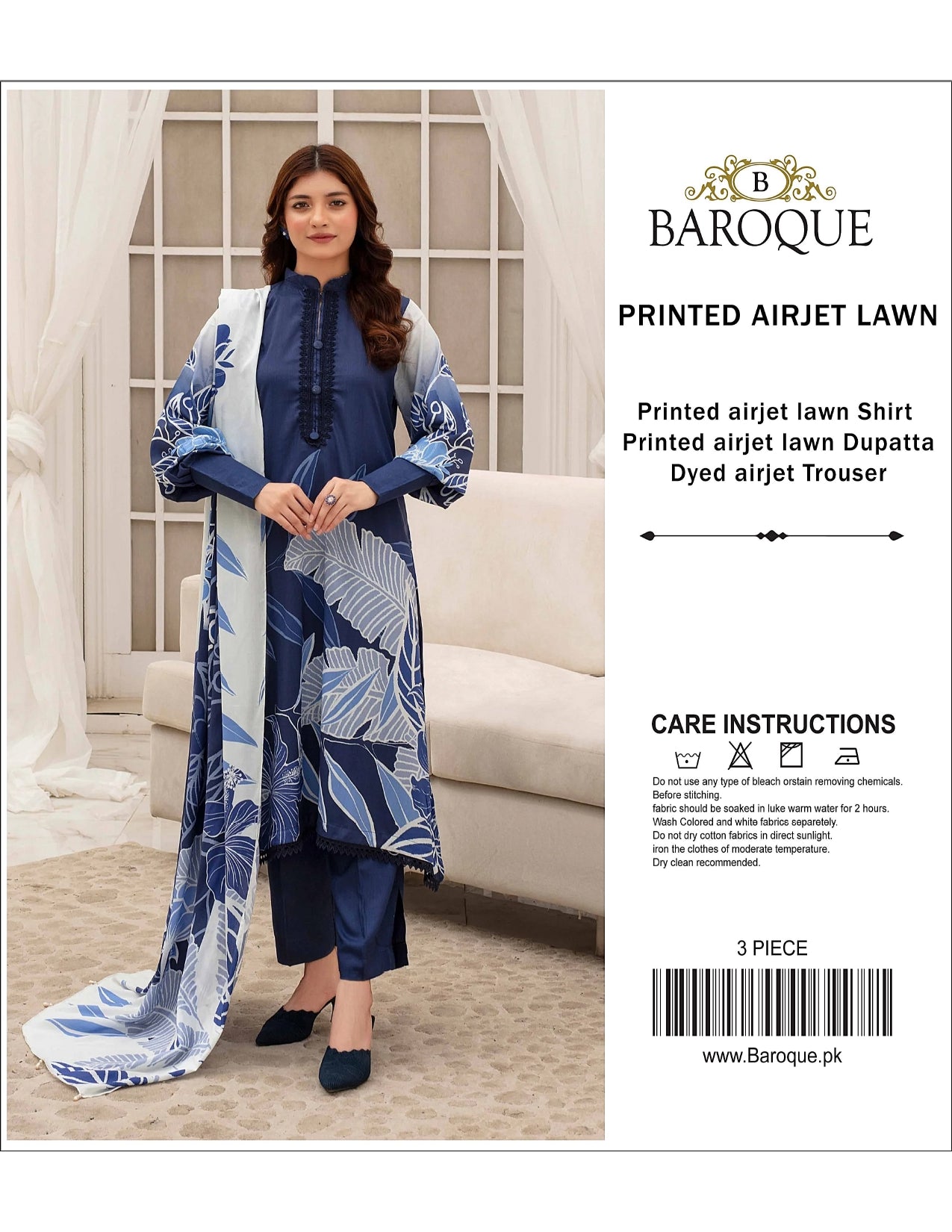 BAROQUE Lawn Printed 3PC In Wholesale Price 🥺🔥