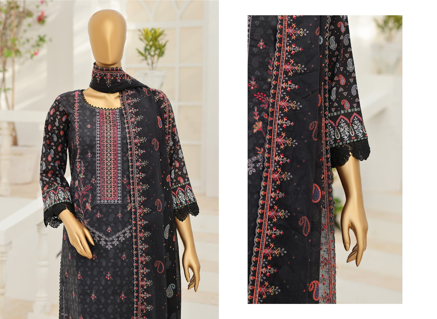 MTF – FITRUS 3pcs Unstitched Embroidery Collection