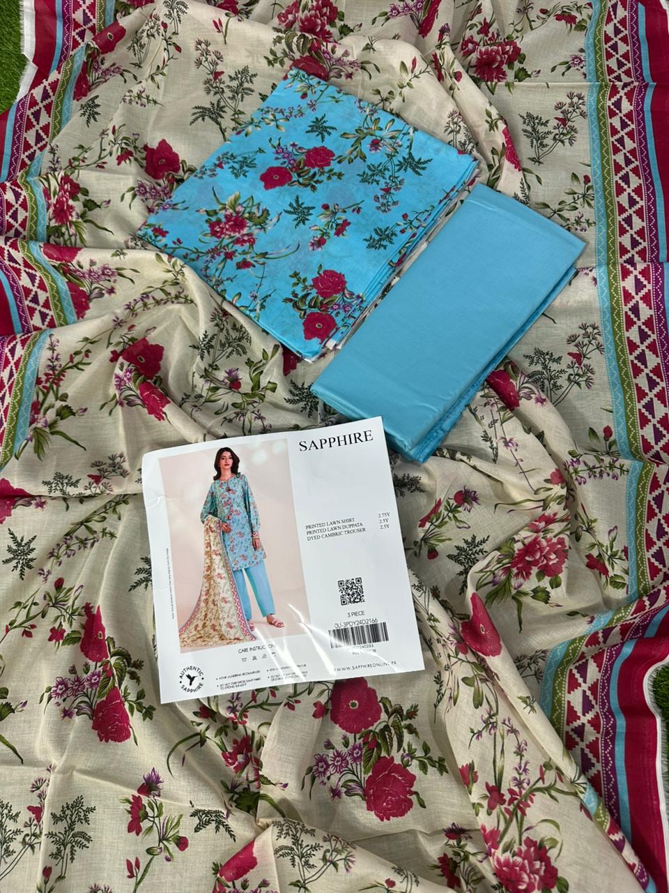 🌺 SAPPHIRE Unstitched Lawn 3 Piece 😱✨ New Arrival 2026🌺