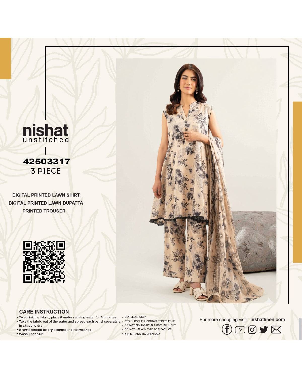 ✨ NISHA BY NISHAT🌸 2025 Digital Lawn Collection 🥳