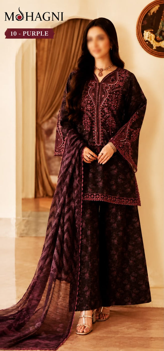 Mohagni Black 3PC Emb Lawn