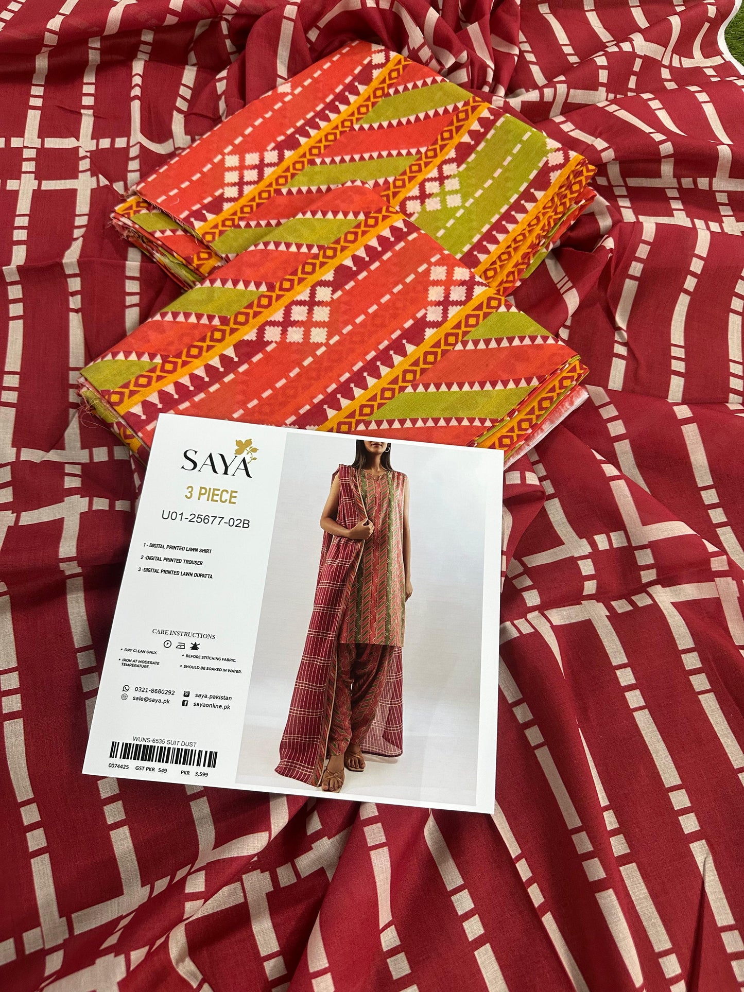 🍃SAYA PRINTED LAWN 3PC🍃*