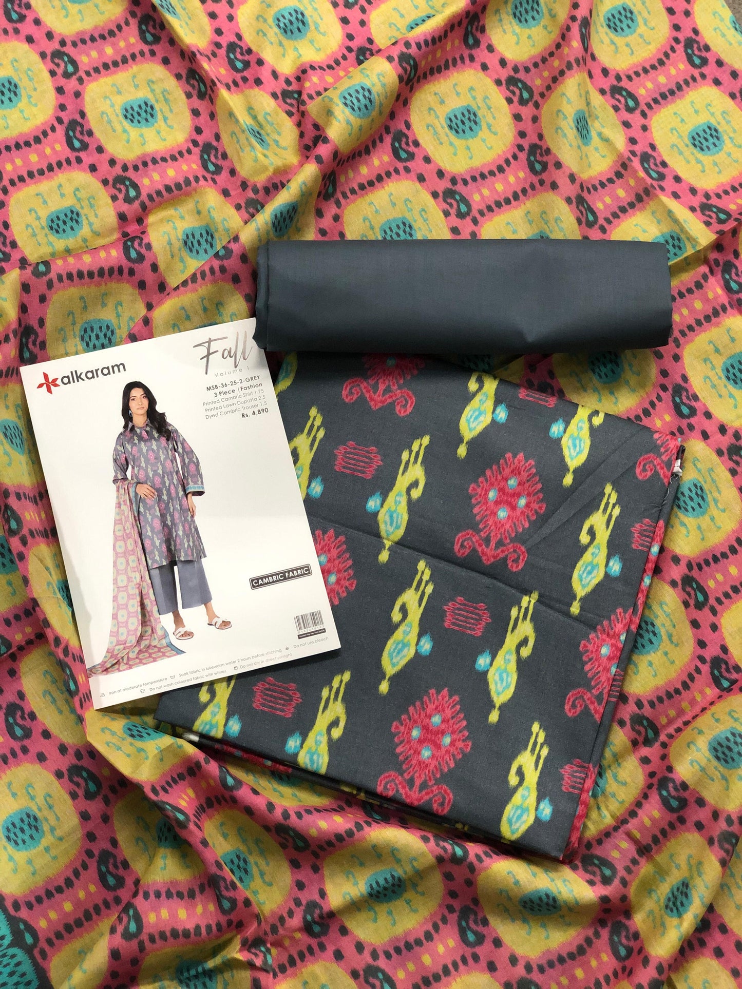 Alkaram 100% Original Lawn 3 Piece 😉🧡