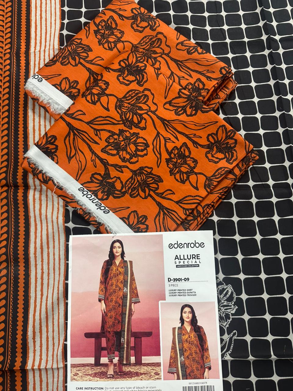 🌸 Edenrobe 🌸 Lawn Unstitched 3 Pieces in Wholesale Price 🔥🧡