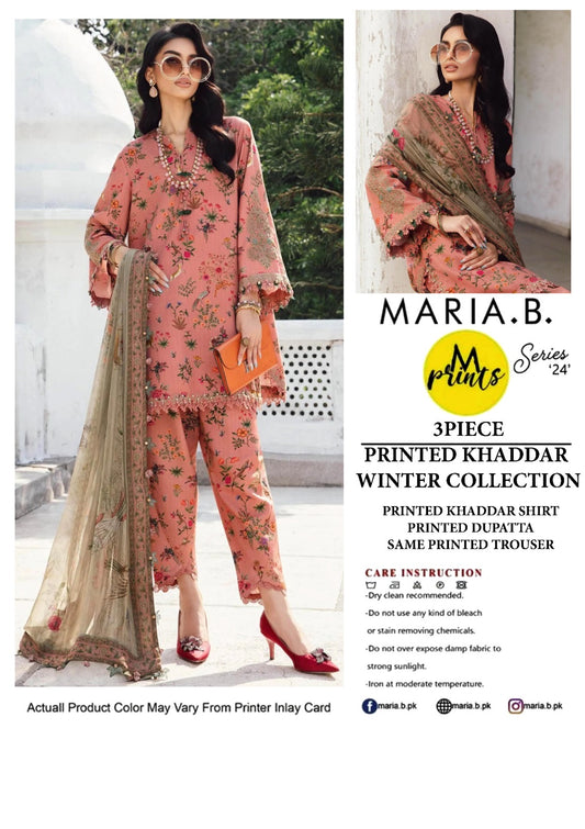 Maria.B 3-Piece Khaddar Collection 2025  🔥🧡