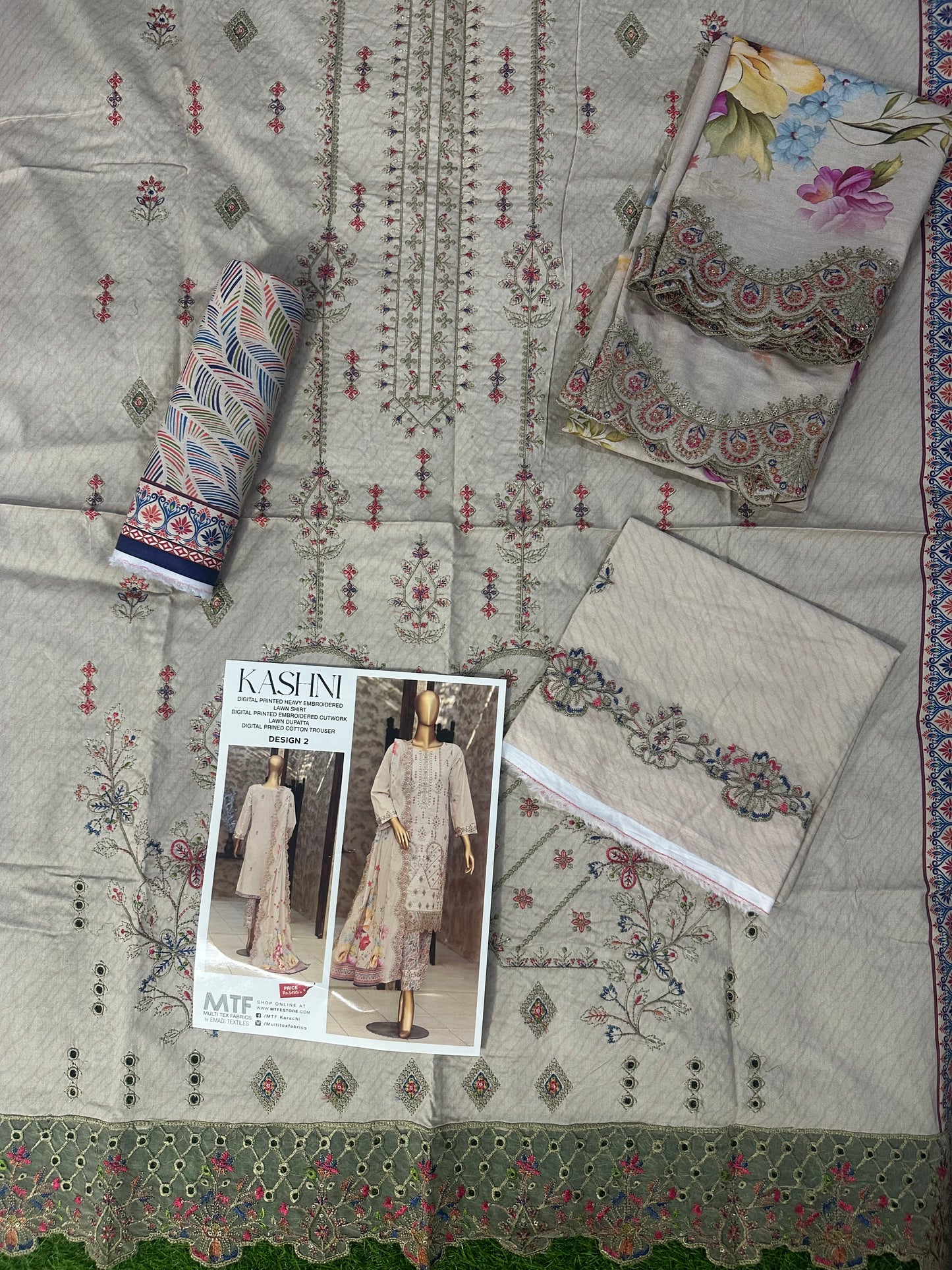 🌸 🌹 MTF – KASHNI ✨ Digital Printed Heavy Embroidered Lawn  2026
Collection ✨