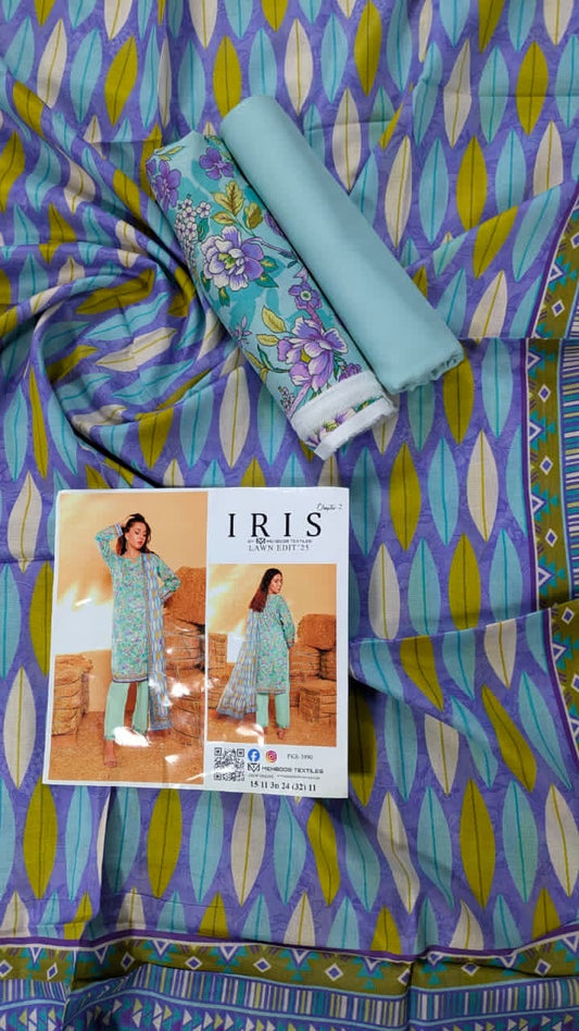 Iris Lawn 3Pcs Unstitched Collection