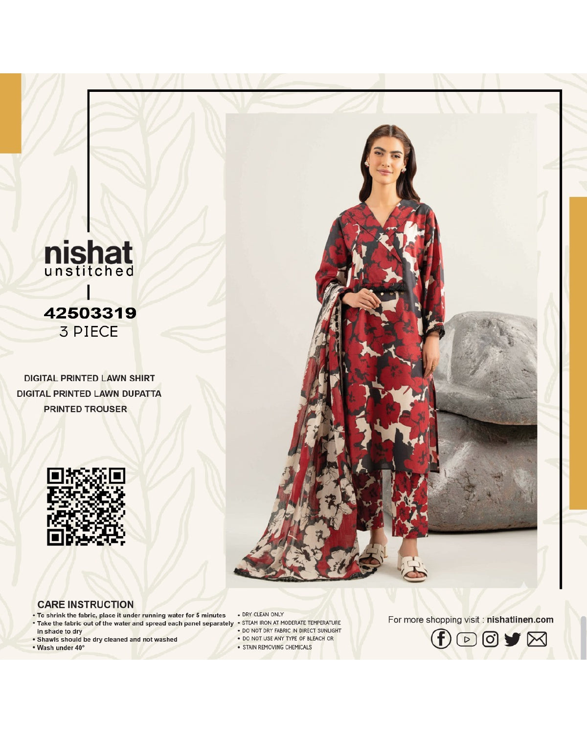 ✨ NISHA BY NISHAT🌸 2025 Digital Lawn Collection 🥳