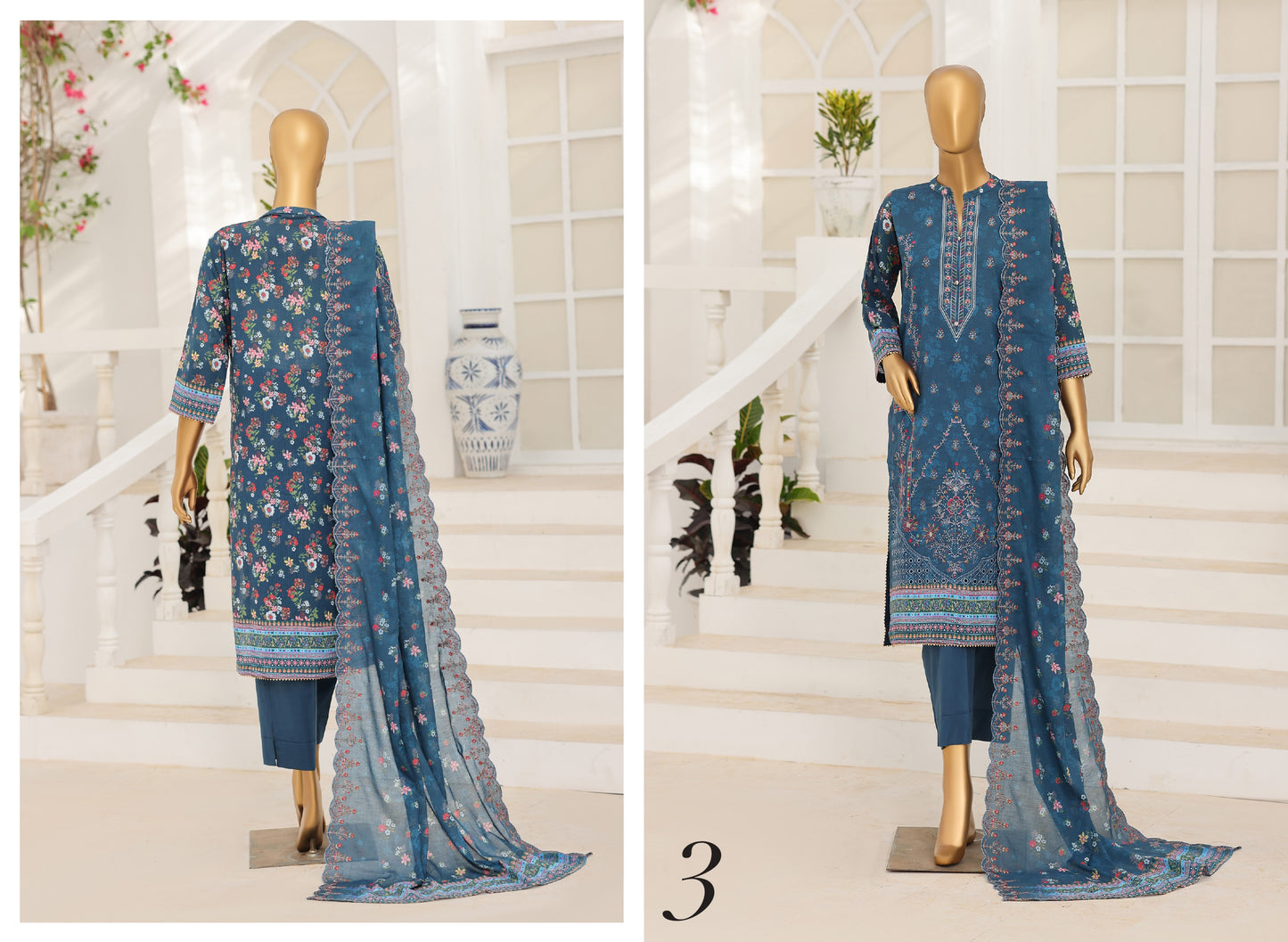 MTF – FITRUS 3pcs Unstitched Embroidery Collection