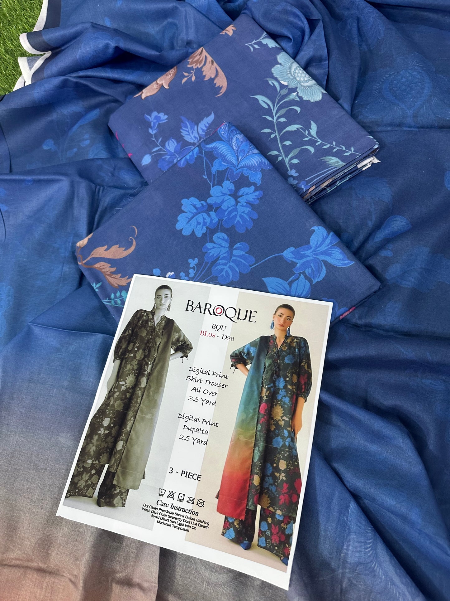 🔥 Baroque Printed AllOver – 3PC Luxury Collection 🔥