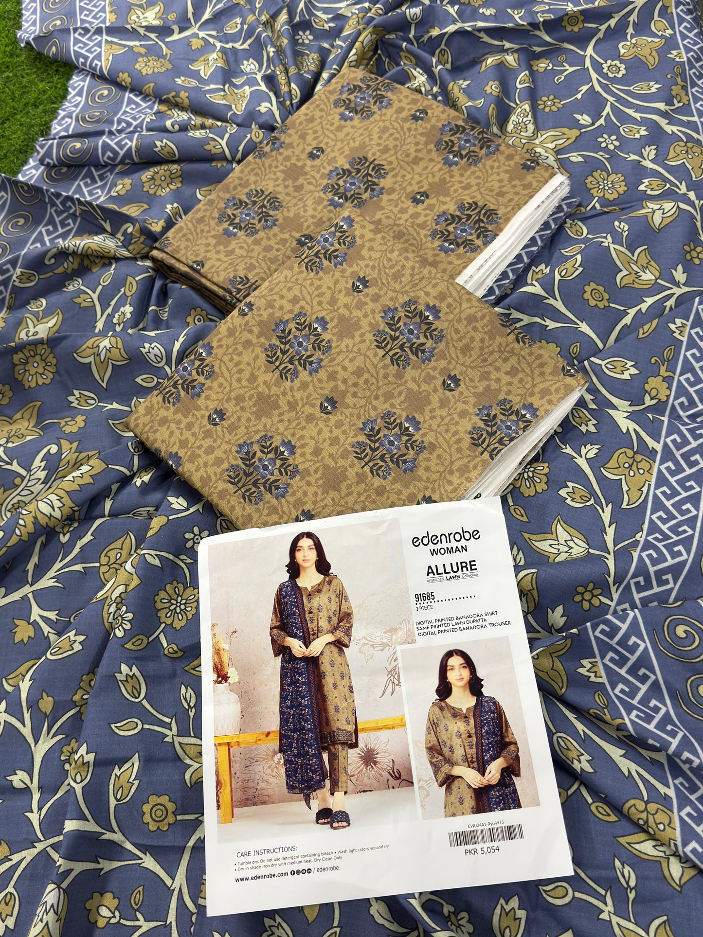 🌸 Edenrobe Banadora 🌸 Lawn Unstitched 3 Pieces in Wholesale Price 🔥🧡