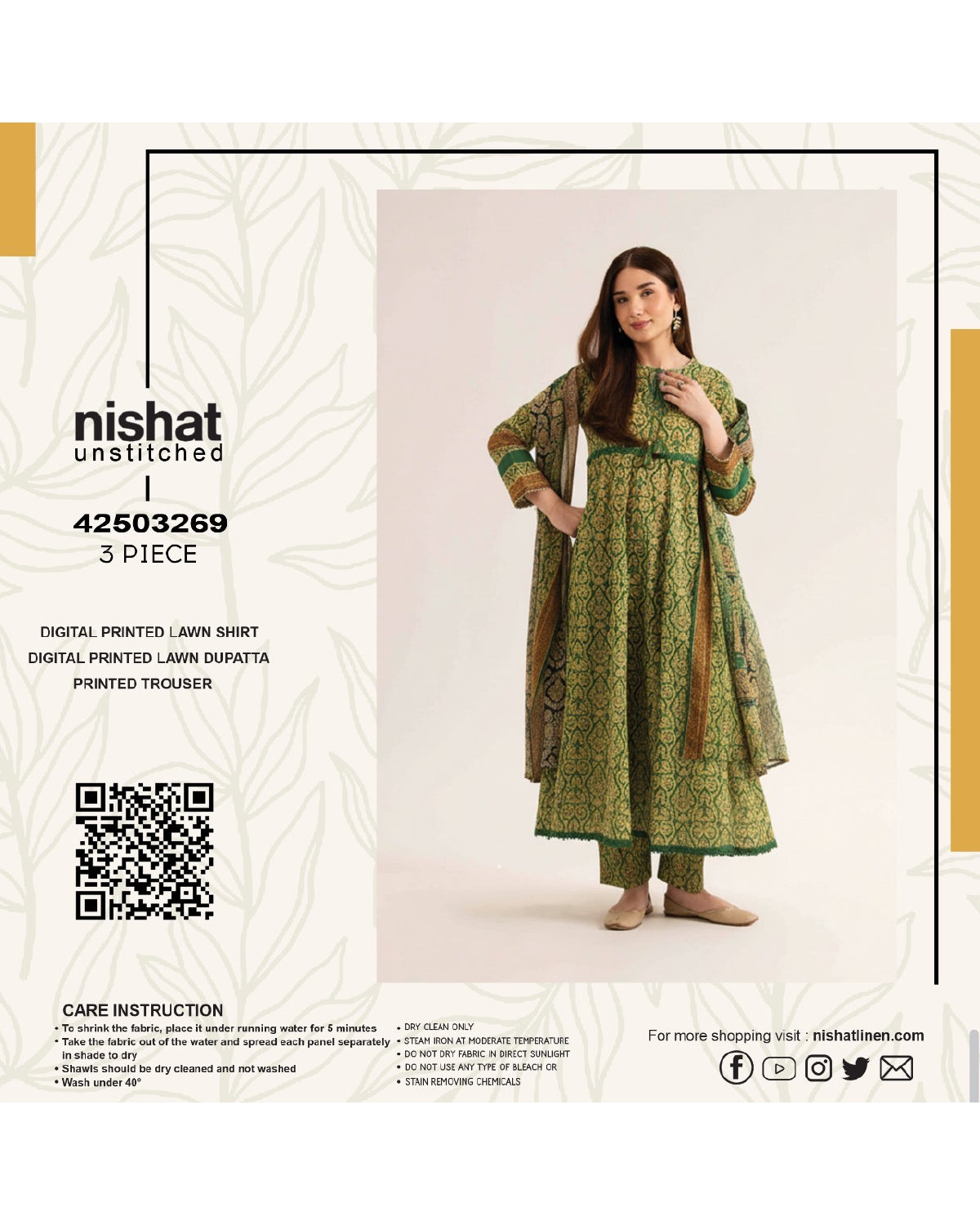 ✨ NISHA BY NISHAT🌸 2025 Digital Lawn Collection 🥳