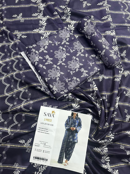 🌸 SAYA 🌸 Lawn Unstitched 3 Pieces in Wholesale Price 🔥🧡