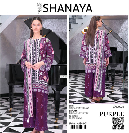 SHANAYA UNSTITCHED CORDSET STYLE 3 PIECE 🎉💜
