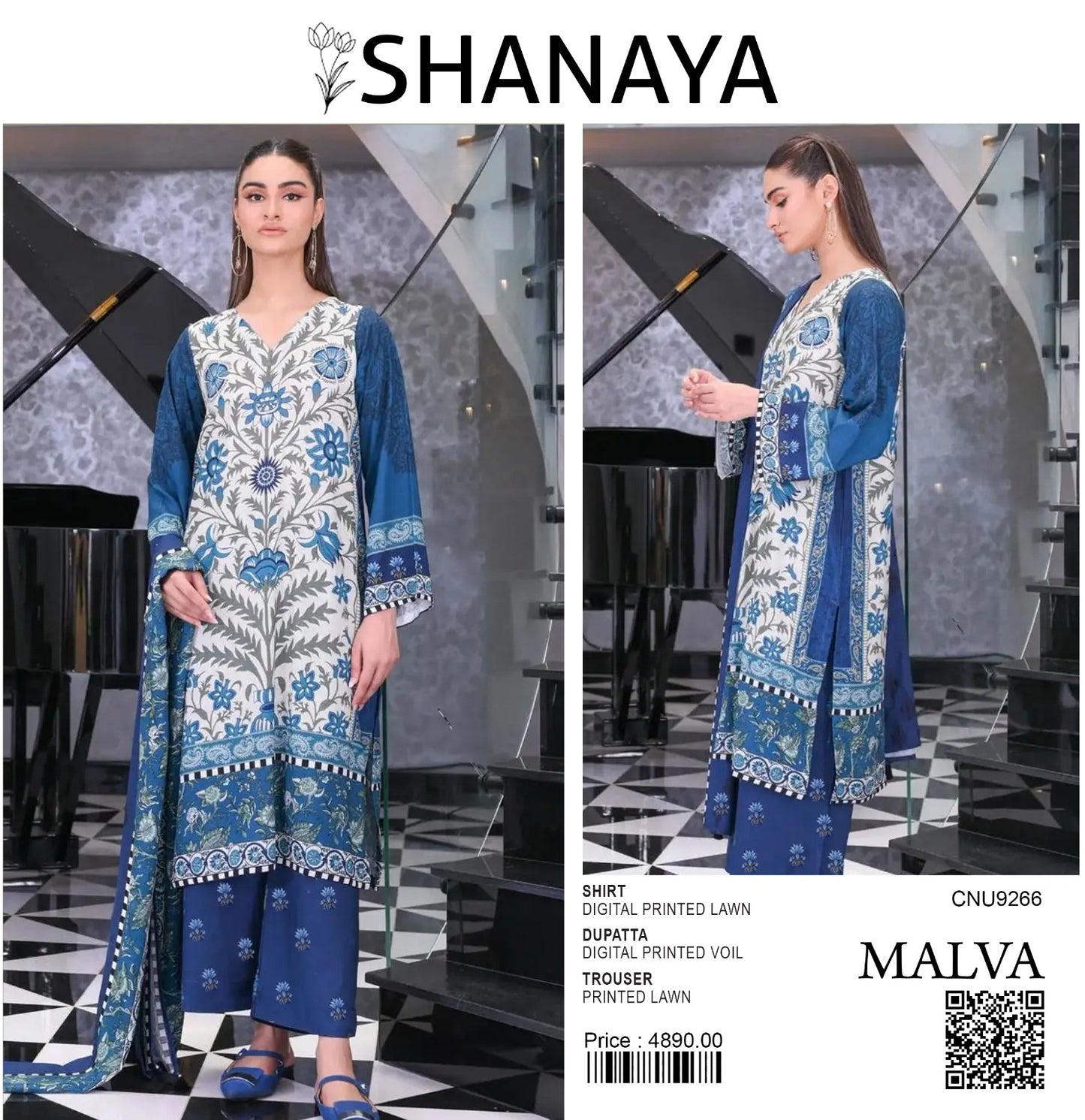 SHANAYA UNSTITCHED CORDSET STYLE 3 PIECE 🎉💜