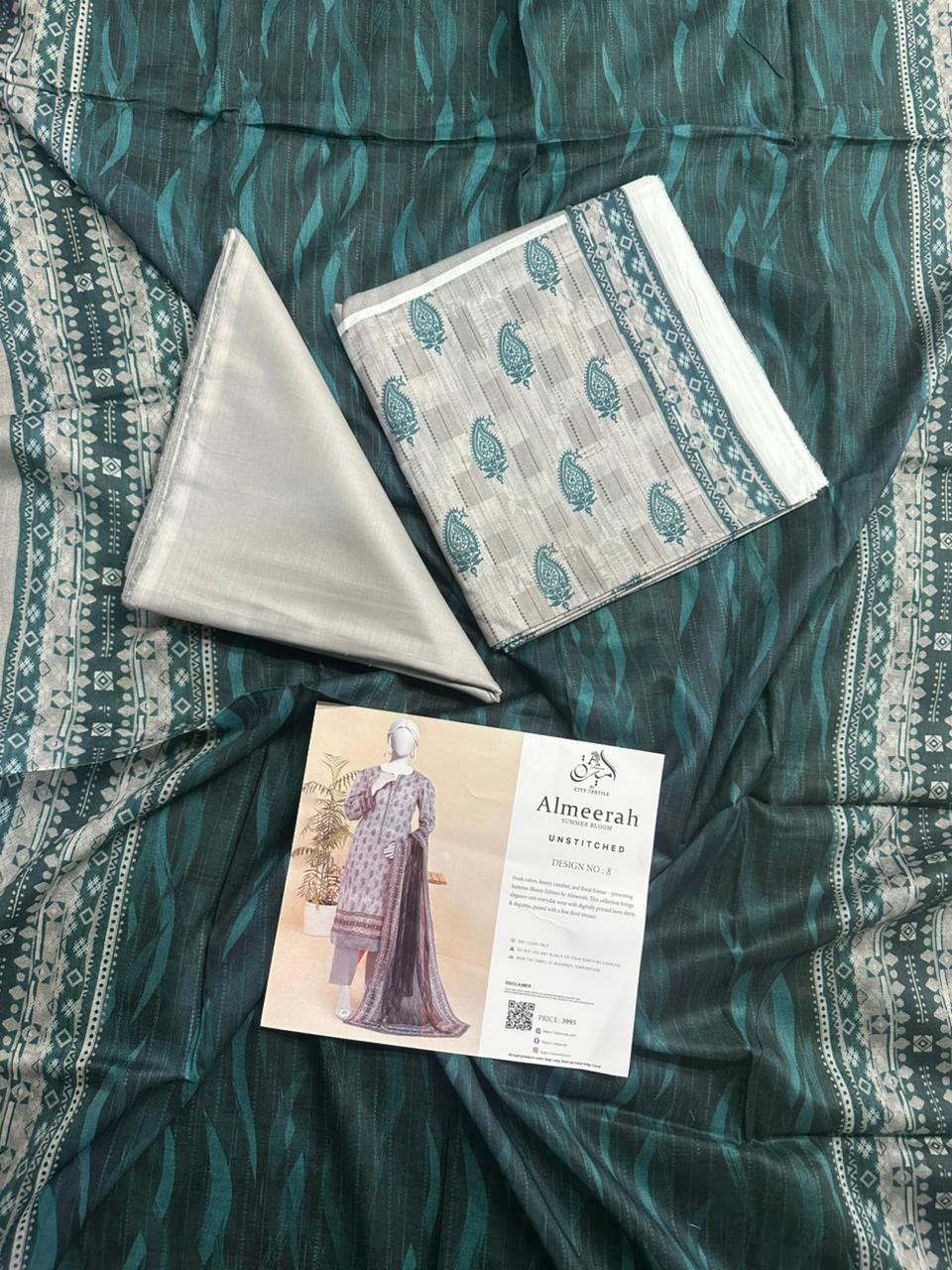 Almeerah 100% Original 🌷 3PC Unstitched In Wholesale Price 😱❤️