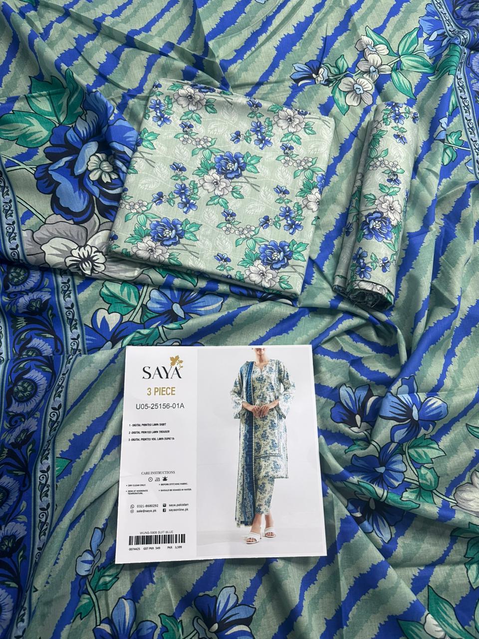 🌸 SAYA 🌸 Lawn Unstitched 3 Pieces in Wholesale Price 🔥🧡