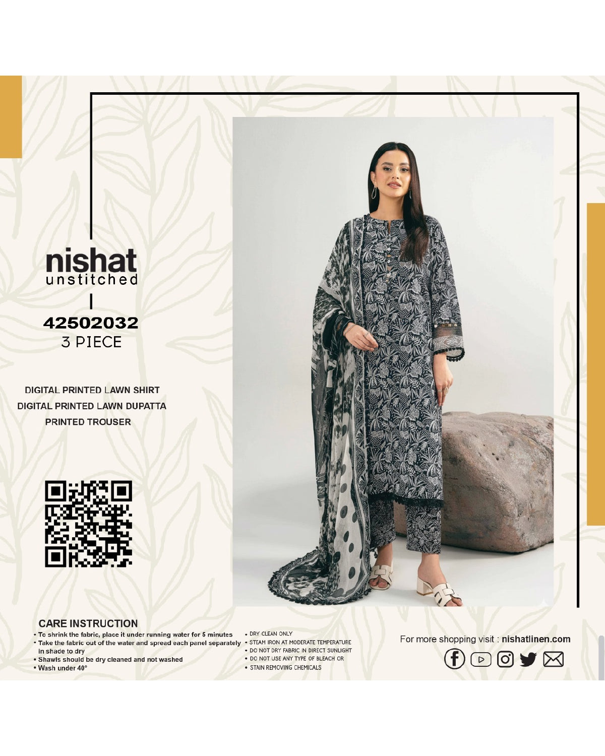 ✨ NISHA BY NISHAT🌸 2025 Digital Lawn Collection 🥳