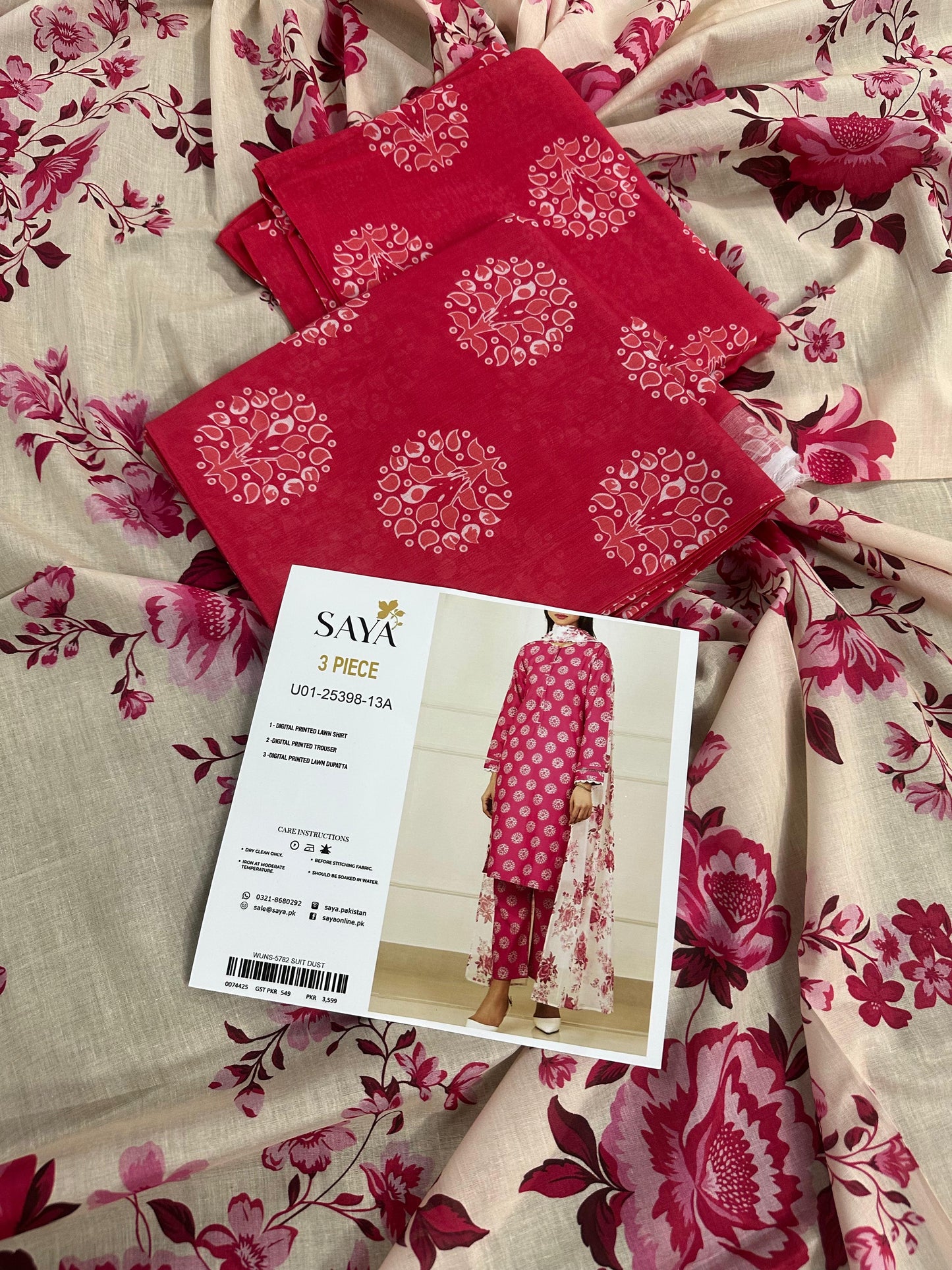 🍃SAYA PRINTED LAWN 3PC🍃*