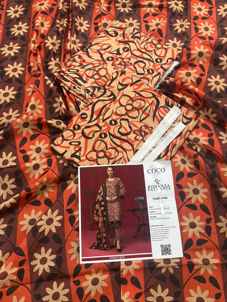 🌸 COCO CORDS By BONANZA 🌸 Lawn Unstitched 3 Pieces in Wholesale Price 🔥🧡