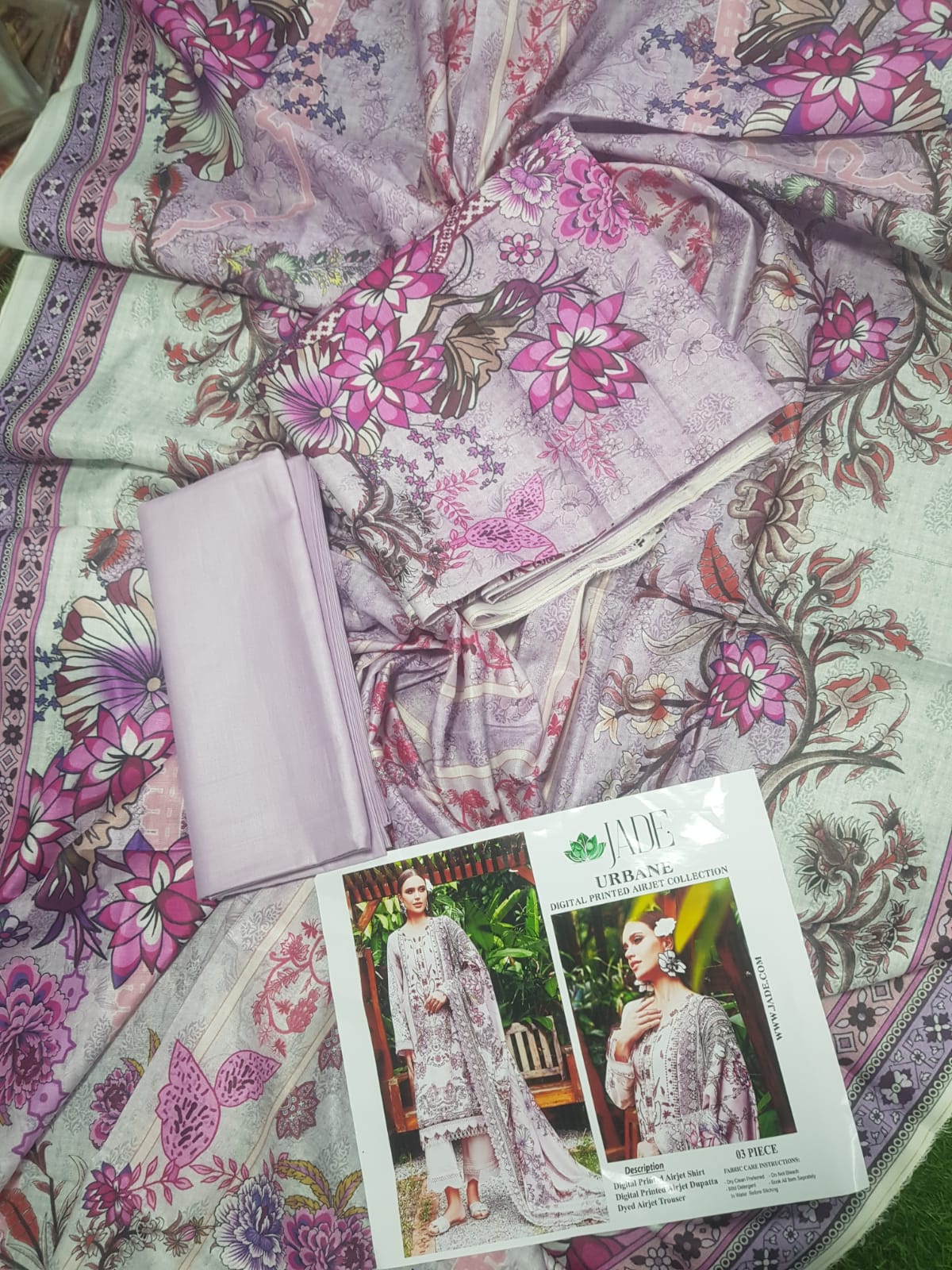 Jade Unstitched Lawn 3 Pieces in Wholesale Price 🔥🧡