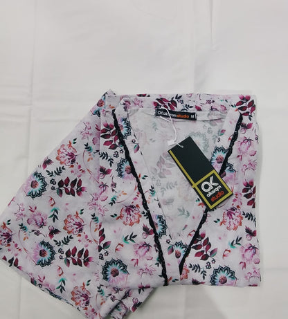 Alkaram Stitched Lawn Cords Set 🔥 Available in Medium & Large Sizes – Elegant, Comfortable & Ready to Wear.